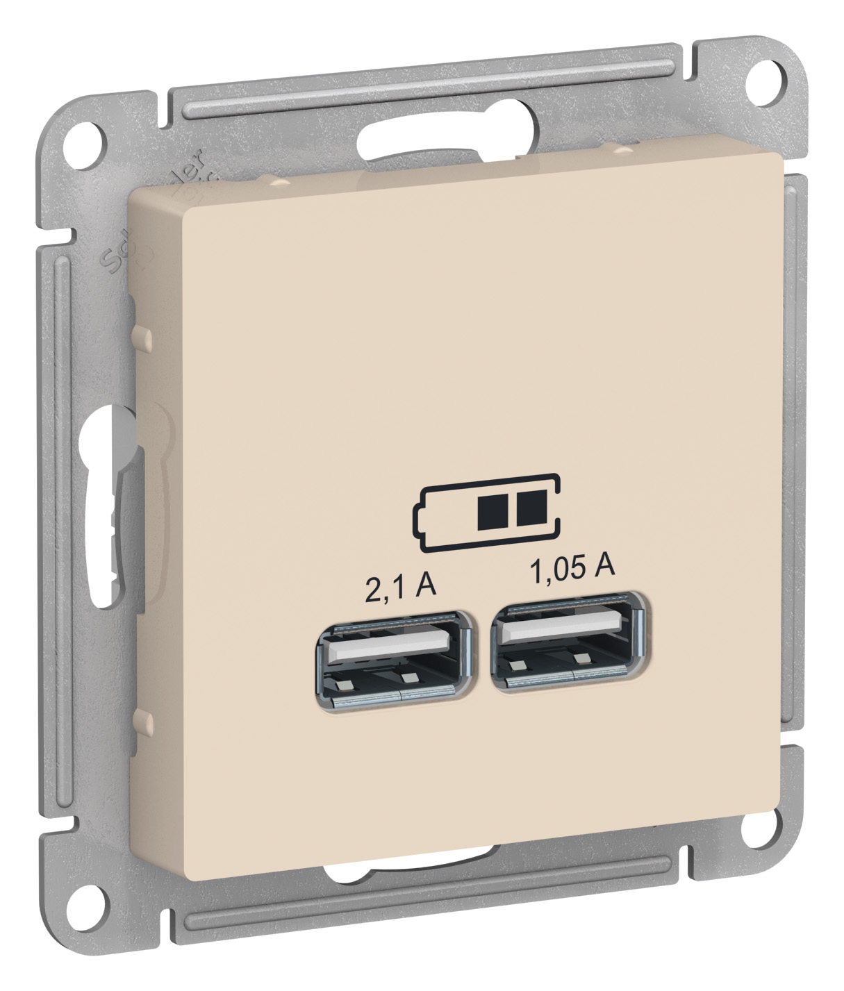 Розетка schneider electric atlas design atn000143 скрытая установка белая с заземлением